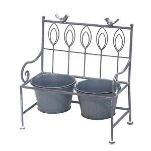 Allsome — Pots de fleurs et jardinières en métal pour plantes de jardin, support décoratif en fonte, en forme de banc, <span class=keywords><strong>Original</strong></span> - Product Image 1