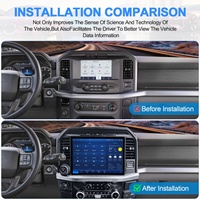 Navihua Nouvel écran de voiture 13,2 pouces, autoradio, lecteur multimédia de voiture, autoradio Android, écran tactile, Carplay pour Ford F150 2021-2026