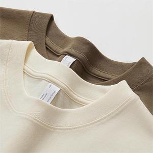 Camiseta Holgada con Hombros Caídos Sin Logotipo, Camiseta Oversize Personalizada con Logotipo para Hombre, Estilo Urbano Sin Costuras, Estampada, Casual, de Manga Corta - Product Image 3