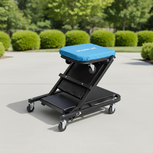 Siège <span class=keywords><strong>d</strong></span>'<span class=keywords><strong>atelier</strong></span> pliant multifonctionnel, chariot à outils mobile, <span class=keywords><strong>tabouret</strong></span> en cuir robuste et imperméable pour mécaniciens, <span class=keywords><strong>atelier</strong></span>, couleur OEM/ODM - Product Image 6