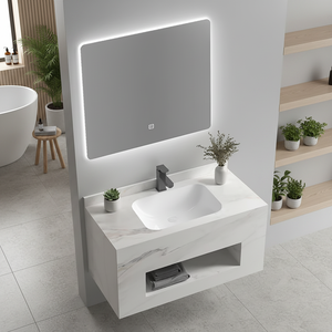 Lavabo <span class=keywords><strong>de</strong></span> Baño Rectangular Moderno <span class=keywords><strong>de</strong></span> Estilo Nuevo Personalizado, Lavabo <span class=keywords><strong>de</strong></span> Pared con Acabado en Piedra Pizarra, Directo <span class=keywords><strong>de</strong></span> Fábrica - Product Image 2