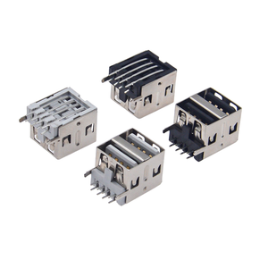 หัวชาร์จ USB 2.0 A แบบ Low Profile ขนาด 11.5 มม. ชนิดตัวเมีย ติดตั้งแนวตั้ง 90 องศา พร้อมฝาครอบแบบตรง (สีดำ/สีขาว) - Product Image 1