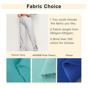 Custom Logo <b>Women</b> French Terry <b>Fleece</b> <b>Jogger</b> Track Pants Casual Track Patchwork Elastic Woman Flare Sweat Pants - Product Image 2