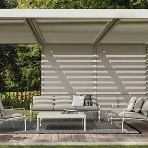 Gazebo Garden Patio Louvered Bioclimatique Gazebo Roofing Pergola