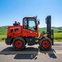 Chariot élévateur diesel tout-terrain 4x4 de 3,5 tonnes pour la logistique agricole, la construction et la manutention de matériaux lourds en extérieur