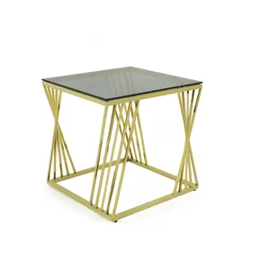 End โต๊ะโซฟาสีเงินหรูหราทันสมัย,โต๊ะกาแฟโต๊ะแคบกระจกสีขาว Alivia Nordic Marble Black Mobile Funky Storge ราคาถูก