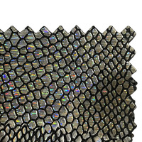Cuero Sintético de Piel de Serpiente Rista de 0.6mm, Ecológico, con Acabado Térmico y Resistente a la Abrasión, para Encuadernación y Accesorios