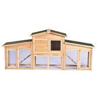 Casa/Jaula Moderna Cuadrada de Madera para Mascotas OEM con Cierre Push-Up, Impermeable, Ecológica, Reciclable, Transportín Exterior para Conejos