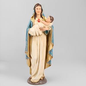 28cmH Notre Dame du Sacré-<span class=keywords><strong>Coeur</strong></span> Statue Religieuse Catholique Décoratif Christian Statues Résine Modèle Stock Produits - Product Image 1