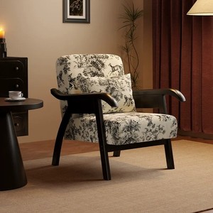 <span class=keywords><strong>Fauteuil</strong></span> simple en bois massif de style français DISHI, luxe léger, <span class=keywords><strong>vintage</strong></span> du milieu du siècle, canapé pour la réception à domicile, salon - Product Image 6