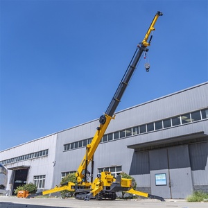 Mini-grue hydraulique télescopique sur chenilles de 8 tonnes, rotation à 360 degrés, portée de levage de 18 m avec flèche de déviation, mobile, type araignée - Product Image 1