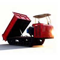 Mini-Raupendumper mit Niedriger Bodendruck, 500kg Hydraulischer Kettendumper für die Landwirtschaft