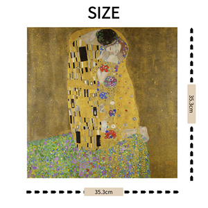Riproduzione di Livello Museale di 'Il Bacio' di <span class=keywords><strong>Gustav</strong></span> Klimt, Tecnologia Digitale ad Alta Definizione, Tela Ecologica Resistente ai Raggi UV - Product Image 2