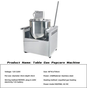 Máquina de <span class=keywords><strong>Palomitas</strong></span> de Maíz a Gas de 16oz, No Requiere Electricidad - Product Image 1