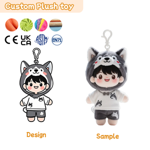 Peluche giocattolo di peluche personalizzato con borsa portachiavi in peluche personalizzato - Product Image 1
