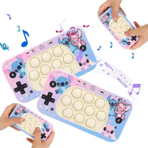 Custom Print Long Square Game Quick Speed Push Electronic Music Light Up Console Toy Relieve Stress Pop It Bubble Fidget Game