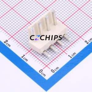 HCZZ0604-4 Wire-to-Board Pin Header Bent Lead Through Hole,P=3.96mm Connector 1x4P 3.96mm Right Angle Insert VH - Product Image 1