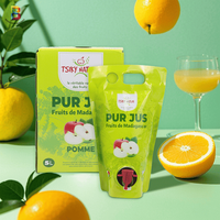 Personnalisé 750ml 1L, 1.5L,2L,3L,5L Double Fond Stand Up Pouch avec Poignée Trou et Robinet Stand Up Pouch pour Boissons