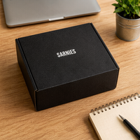 Caja de Cartón Corrugado Negra para Envíos, Impresa Personalizada con Logotipo