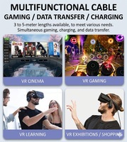 Cable VR Compatible con Oculus Quest 3/2/1, Cable Trenzado de Nailon para Juegos de PC Steam VR, Cable USB 3.2 Tipo C para Transferencia de Datos