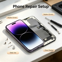 Écran OLED de qualité originale 99% neuf pour iPhone 15 Pro Max, remplacement d'écran tactile numériseur sans cadre