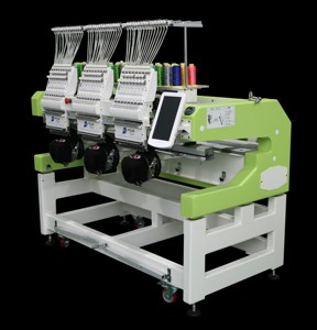 Machine à broder automatique FUJA à 3 têtes, similaire à la machine à broder industrielle informatisée multi-têtes Brother, <span class=keywords><strong>pour</strong></span> casquettes et t-shirts - Product Image 3