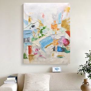 Arte Abstracto Estético para Pared, Pintura al Óleo Abstracta Grande y Colorida, Arte de Pared Contemporáneo Texturizado para Hogar y Galería - Product Image 4