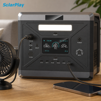 Système de stockage d'énergie domestique Solarplay Q2501 2400W 2160Wh, stock européen, station d'énergie solaire hors réseau