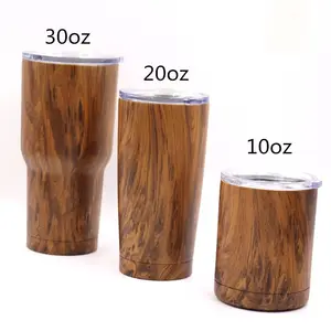 Bán Buôn 30 20Oz 10 Oz Đôi Tường Du Lịch Mug Với Hạt Gỗ/Đá Cẩm Thạch Nhìn