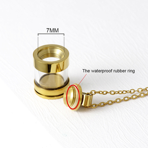 Kotak Penyimpanan Abu Rambut Bunga Pasir, Wadah Kremasi, Botol Kaca yang Dapat Dibuka, Kalung Liontin Rantai Ular Klasik, Hadiah - Product Image 3