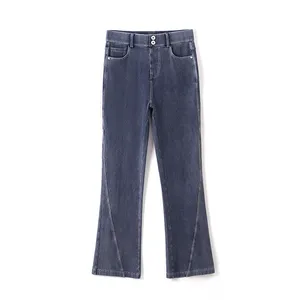 2024 Calça jeans feminina personalizada de fábrica por atacado moda solta calças jeans femininas jeans personalizados