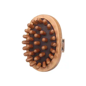 Natural Air-Cushion Meridian Brush Wooden Body Massage Dry Hair Brush With Air Bag Scalp Massager Made From Wood