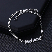 Chaîne de cheville personnalisée en acier inoxydable PVD anti-ternissement avec maillons cubains épais, certifiée CE, pour dropshipping – Bijoux de plage personnalisables