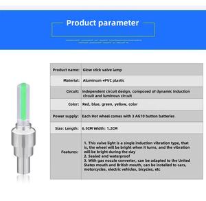 Lumières de vélo Capteur de mouvement Lumières LED Route VTT Bouchons de valve de <span class=keywords><strong>pneu</strong></span> Rayons de roue Lumière LED Accessoires de vélo Flash au néon - Product Image 5