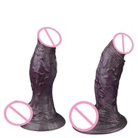 ORALSX Nouveau Godemichet à Ventouse Double Couche en Silicone Sensation Réaliste Deux Tailles Disponibles Jouet de Plaisir Féminin 18+