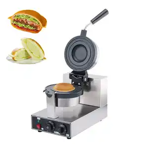 Ijs Dessert Italië Hot Panini Gelato Brioche Mak Burg Elektrische 220V Ijs Sandwich Burger Persmachine