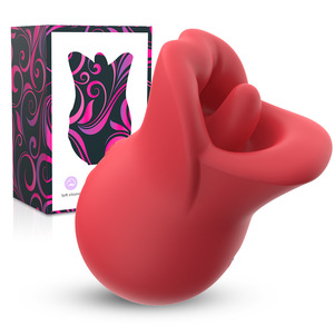 Silicona recargable 3 en 1 Tongue-Lame Masturbador Juguetes sexuales para adultos Lamiendo Morder Pezón eléctrico Estimulación del clítoris Vibrador - Product Image 6