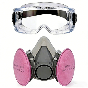 Mascarilla de Media Cara de Alta Eficiencia CF6200 con Filtro de Algodón Rosa P100, <span class=keywords><strong>Respirador</strong></span> Reutilizable <span class=keywords><strong>para</strong></span> <span class=keywords><strong>Pintura</strong></span> y Seguridad Industrial - Product Image 6