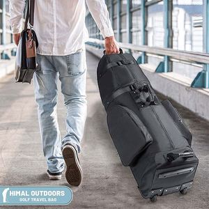 Échantillon gratuit, sac de golf rembourré personnalisé BSCI, sac de voyage pour clubs de golf à parois souples, sac de golf à roulettes, étui avec roues - Product Image 6