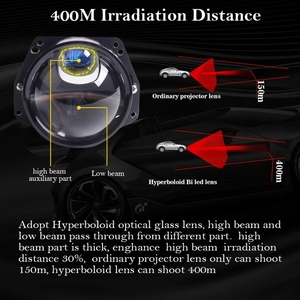 Car Universal 3.0 Inch Bi <b>Led</b> <b>Projector</b> Lens Headlight 6000K <b>LED</b> Headlamps with Long Distance 500 Meters Lighting Auto Lighting - Product Image 4