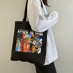 Bolsa de lona impresa de Attack on Titan Eren Yeager, bandolera, bolso de mano, bolsa de compras - Product Image 1