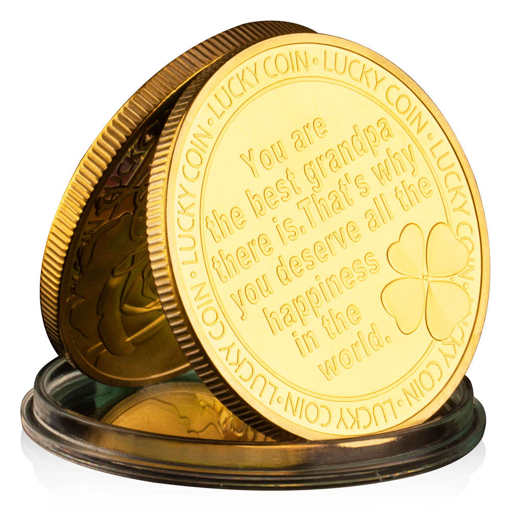 最佳爷爷纪念币最亲爱的幸运硬币收藏创意金属纪念品礼品镀银镀金| Alibaba.com