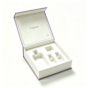 Boîte cadeau magnétique de luxe personnalisée pour huiles essentielles avec pulpe moulée et feuille d'argent - Fabricant d'emballages rigides écologiques - Product Image 2