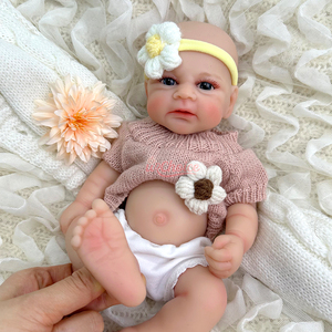 Muñeca Bebé <span class=keywords><strong>Reborn</strong></span> Realista de 12 Pulgadas, de Silicona Suave, Abrazable y Reconfortante, Ayuda para la Interacción Padres-Hijos, Descuento por <span class=keywords><strong>Compra</strong></span> al por Mayor - Product Image 4