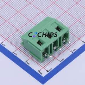 XY129V-B-7.5-3P Screw Terminal Block Through hole Component (THT),P=7.5mm Connector 1x3P 7.5mm Green Through Hole - Product Image 2