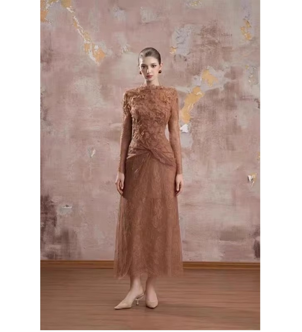 Elegant Dress Caramel - Stylish & Versatile Women's Gowns