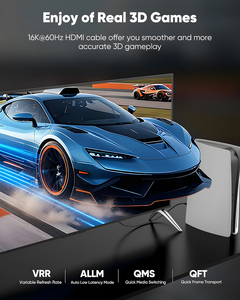Câble <span class=keywords><strong>HDMI</strong></span> 2.2 SYONG NEW 16K 1M/1.5M/2M/3M 96 Gbps 12 bits 16K60Hz 8K240Hz 4K480Hz HDR HDCP Câble <span class=keywords><strong>HDMI</strong></span> haute vitesse pour <span class=keywords><strong>Mac</strong></span> Studio - Product Image 4