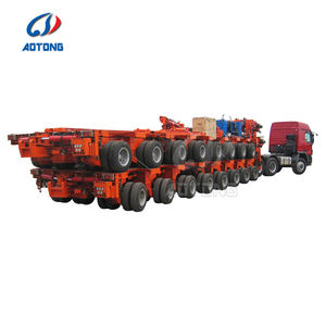 Semi-remorque à plateau bas robuste, conception à deux lignes et quatre essieux, haute résistance pour le <span class=keywords><strong>transport</strong></span> d'équipements lourds - Product Image 6