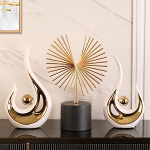 Sculptures en céramique de style moderne de luxe léger armoire à vin meuble TV bibliothèque de <span class=keywords><strong>bureau</strong></span> pour salon couloir nouvelle maison cadeau - Product Image 2