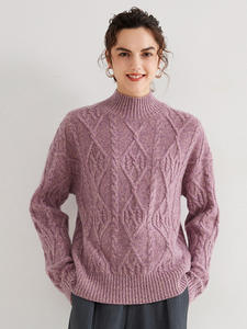 Demi col roulé <span class=keywords><strong>cachemire</strong></span> <span class=keywords><strong>pull</strong></span> en tricot câble personnalisé épais pur <span class=keywords><strong>cachemire</strong></span> <span class=keywords><strong>pull</strong></span> <span class=keywords><strong>femme</strong></span> <span class=keywords><strong>pull</strong></span> ample tricoté <span class=keywords><strong>grande</strong></span> <span class=keywords><strong>taille</strong></span> <span class=keywords><strong>pull</strong></span> - Product Image 3